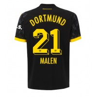 Pánský Fotbalový dres Borussia Dortmund Donyell Malen #21 2023-24 Venkovní Krátký Rukáv